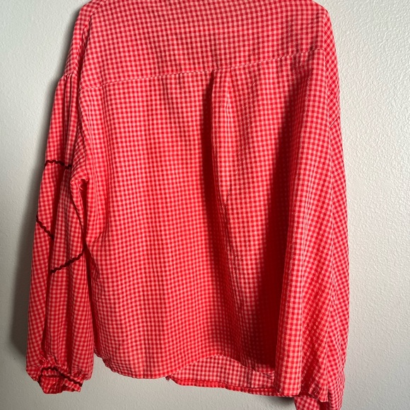 Viral Red Gingham Valentines Grandmacore Top XL - Picture 6 of 6
